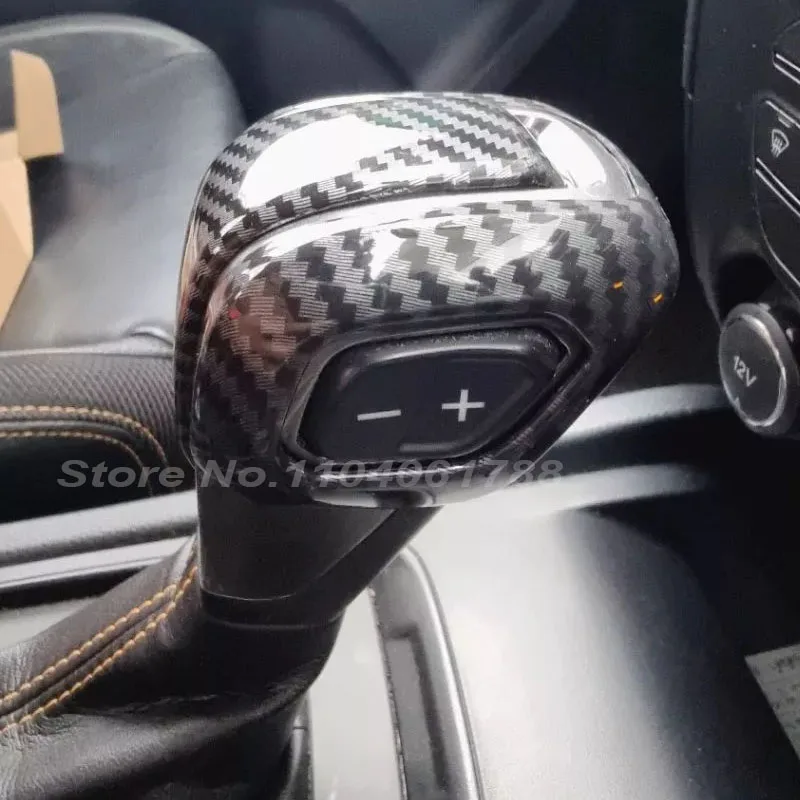 

ABS Carbon Fiber Car Gears Shift Knob Cover Mat Fit for Ford Ranger Everest 2023 2024 Car Styling Accessories