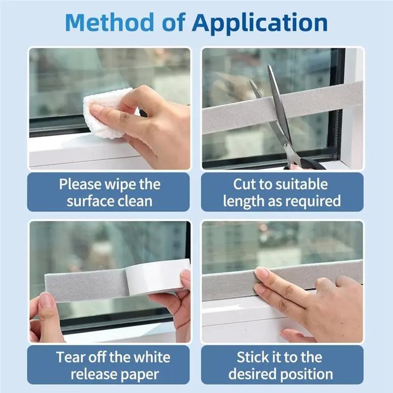 For Window-Condensation Moisture Absorber Strip-Water Barrier Condensate Water Absorption Tape-3Pcs-AT30