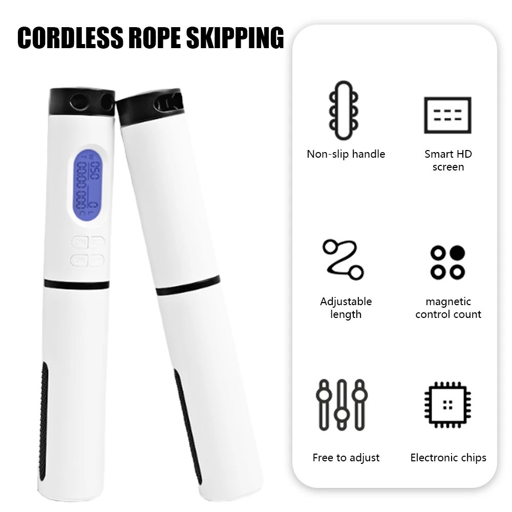 Cordless Jump Ropes Smart Electronic Digital Wireless Skip Rope For Outdoor Calorie Fitness Body Building Exercise Jumping Ropes