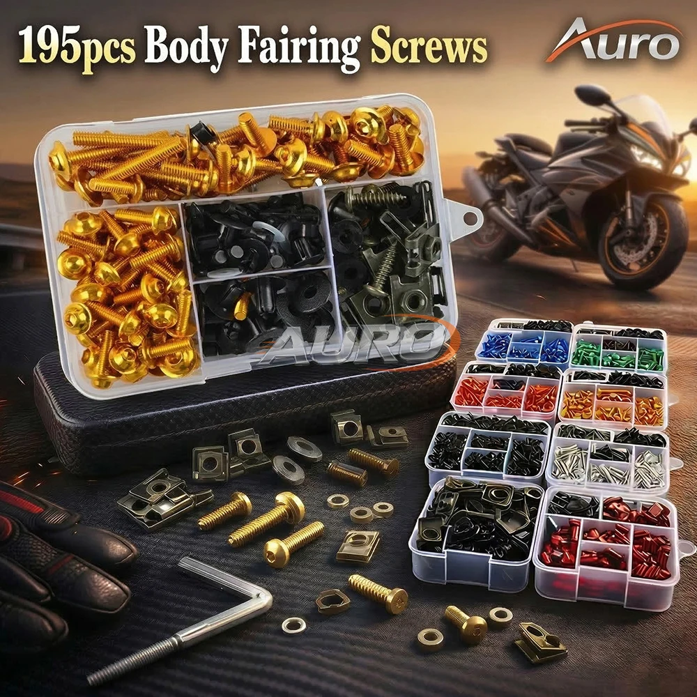 195Pcs Fairing Bolt…