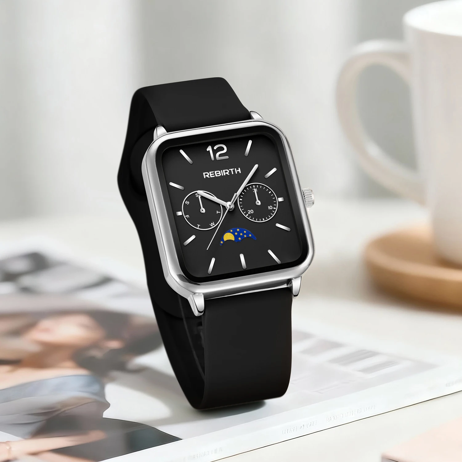 Fashionable Thin Dial Women's Quartz Watch with Silicone Strap, Waterproof, Suitable for Young Girls, Campus Watch, Gift