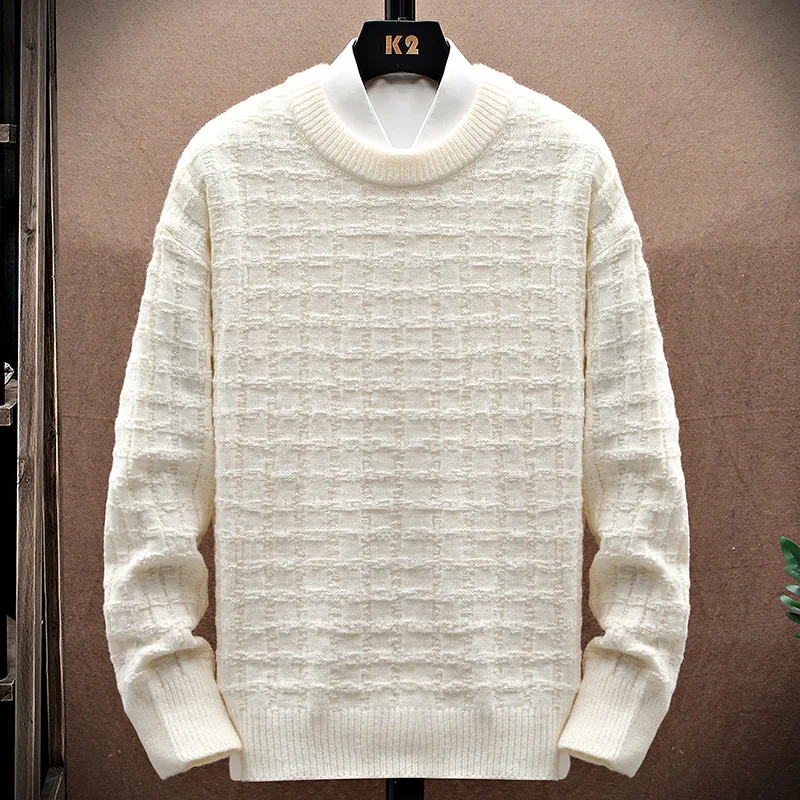 Uomo Moda Primavera Autunno Girocollo Felpa Pullover Uomo Nuovo Solido Caldo All'aperto Donna Capispalla Casual Morbido Maglione Classico