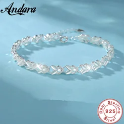 Andara 925 Sterling Silver Bracelet Lucky Cute Rabbit Bracelet For Women Engagement Party Jewelry Gifts