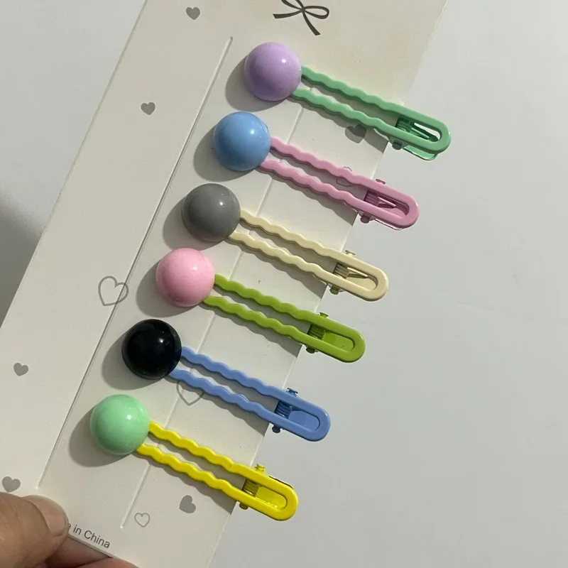Afbeelding 5: 2 stks/set Eenvoudige Kraal Haar Clips Voor Meisjes Leuke Haar Haarspeldjes Baby Haarspelden Kids Clips Voor Haar Bobby Pins Haaraccessoires