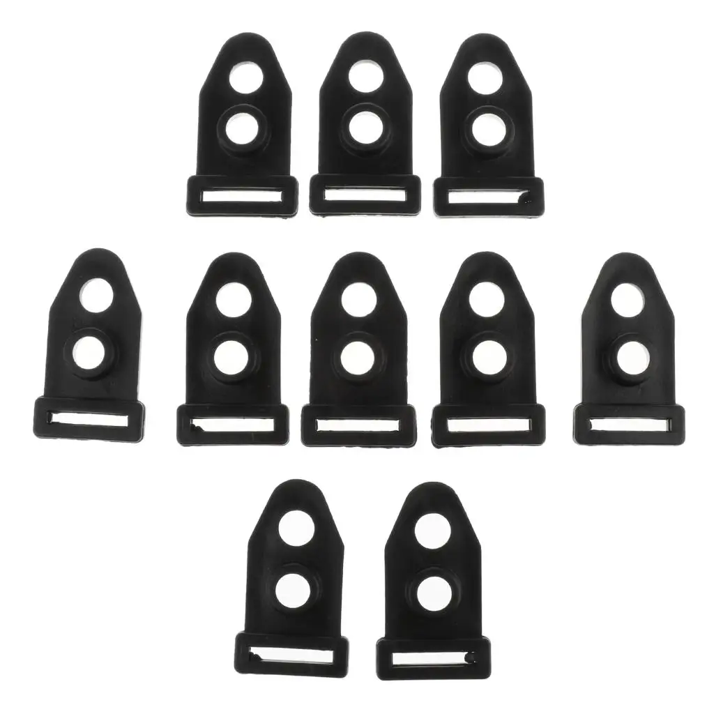 10pcs Tent Clip Camping Tent Feet Clamp Accessories for Outdoor Black 4cm