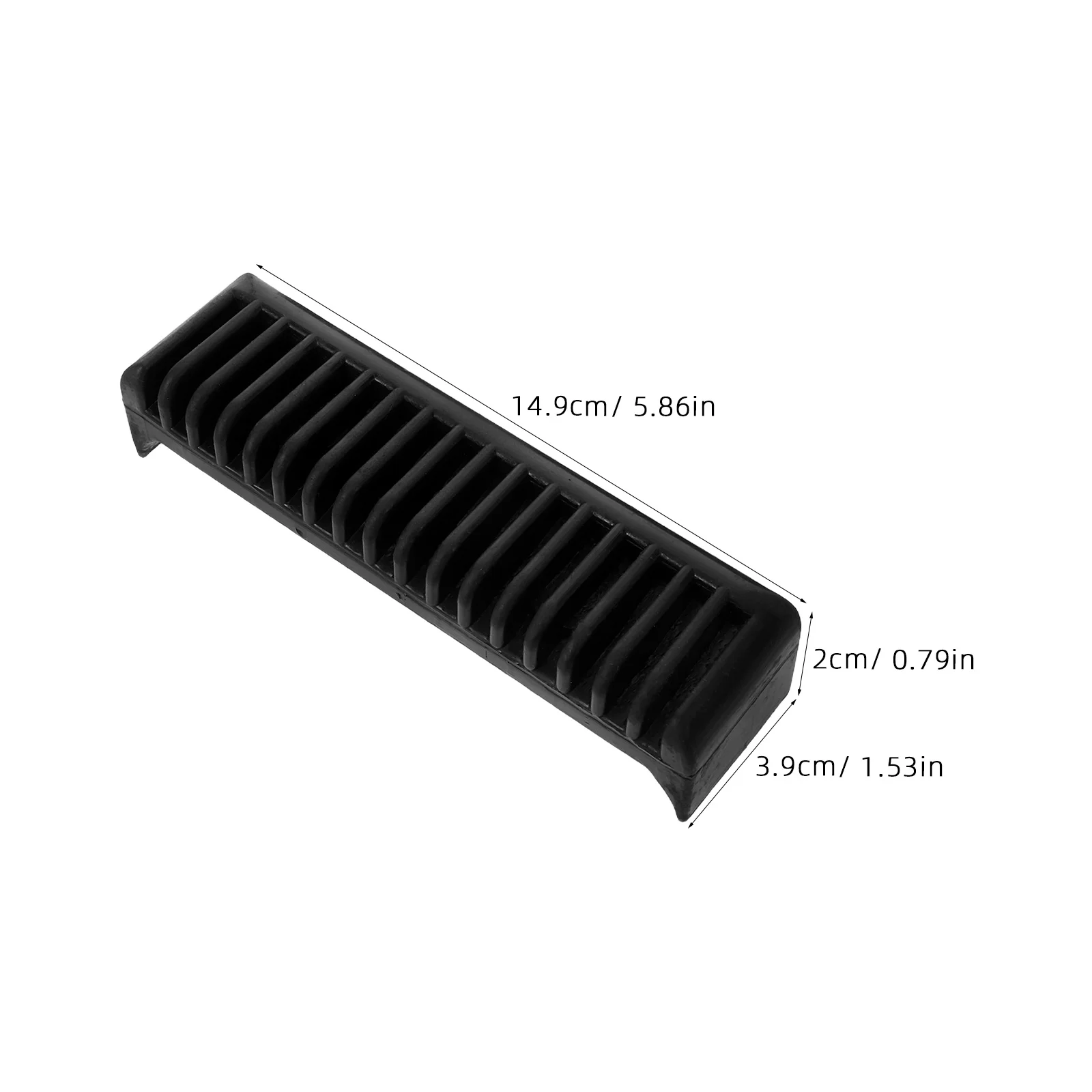 قطعتان من حصيرة دواسة الآلة البيضاوية - وسادة قدم مقاومة للعوامل الجوية مقاس 5.8 × 1.5 بوصة - وسادة ممتصة للصدمات غير قابلة للانزلاق لجهاز المشي مع