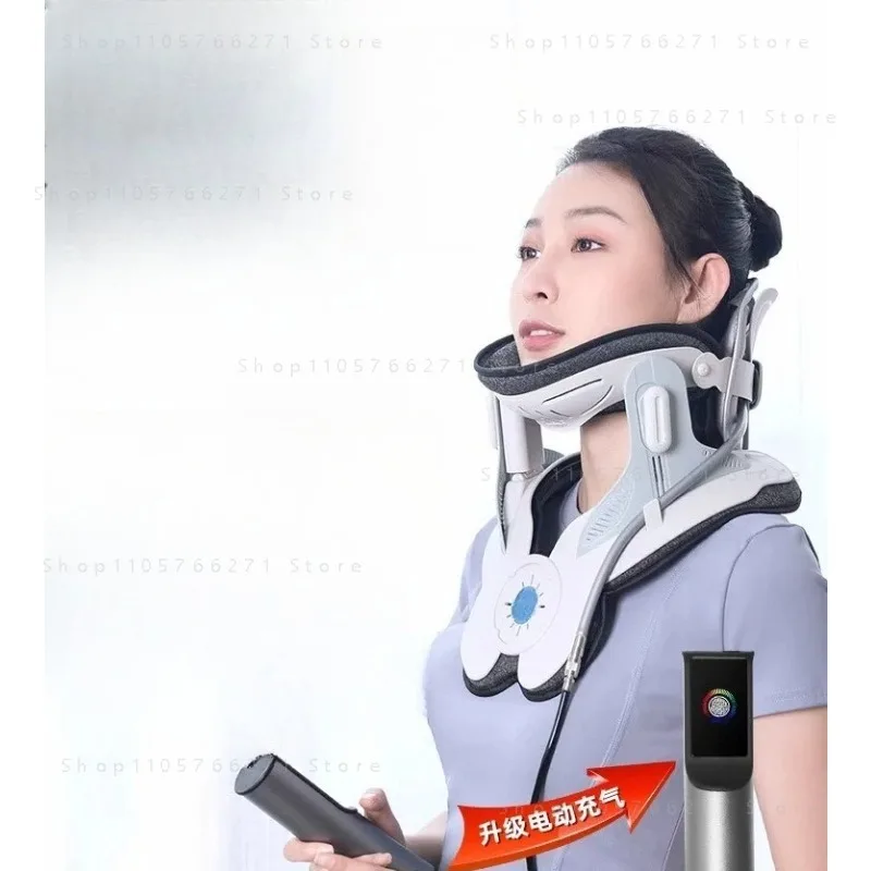 Neck support Anti-bow neck tilt orthotics Household physiotherapy traction artifact Fixed support