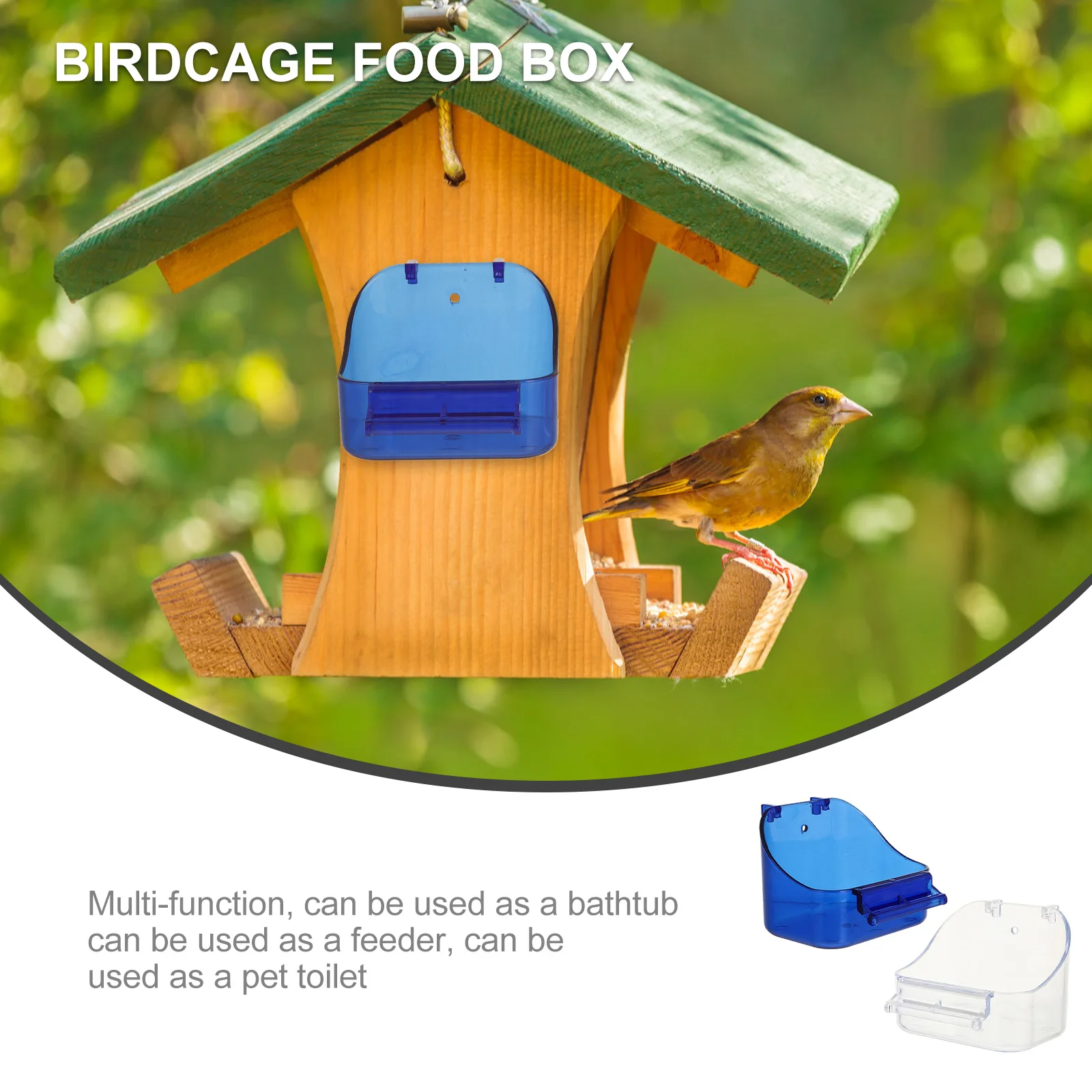 

2Pcs Parrot Bathtub Safe Plastic Birdcage Shower Basins Small Bird Bath Tub for Budgies Finches Parrot Bathtub