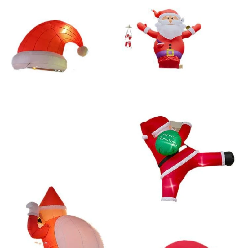 

Decorations climb the window Santa Claus inflatable air mold theme scene, arrange pendant ornaments