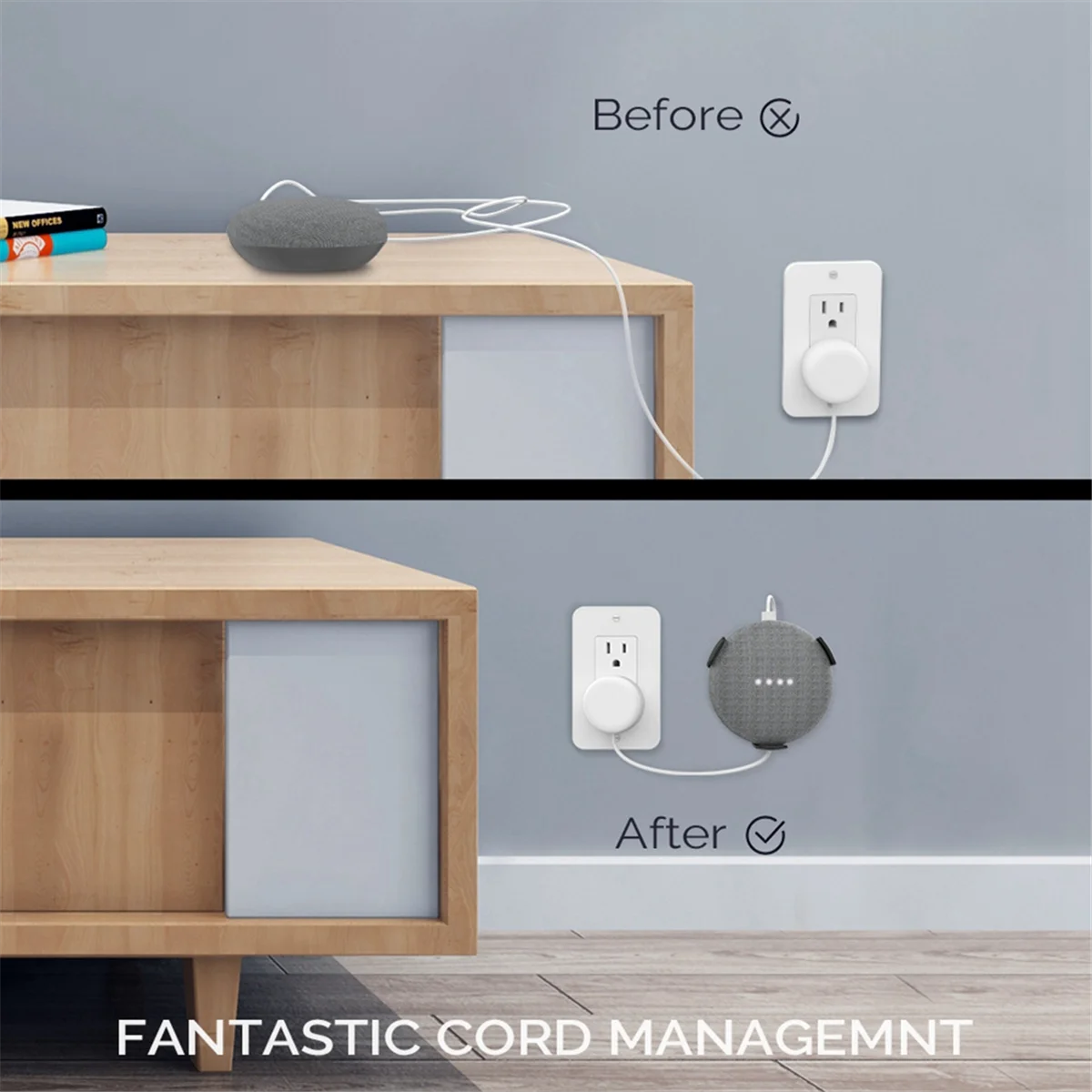 QA88X Luidspreker Muurbeugel voor Google Home mini Smart Speaker Indoor Speaker Behuizing Beugel Zwart