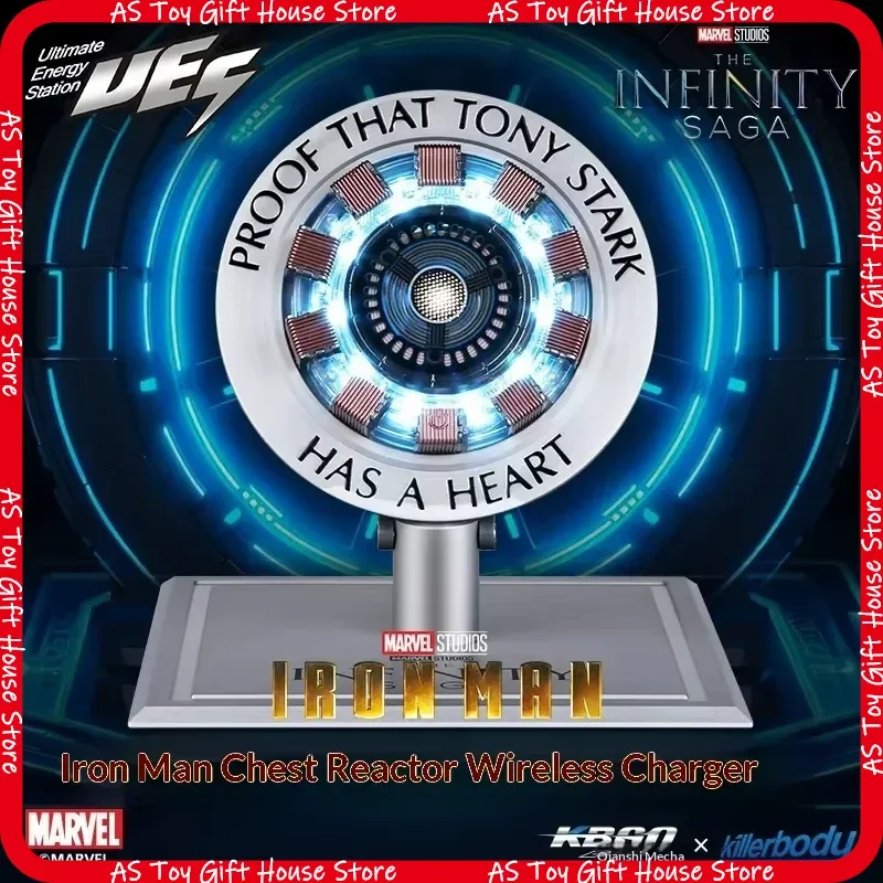 

Killerbody Iron Man Arc Reactor Official Licensed 15W PD Wireless Magnetic Fast Charging Alloy Base Collectible Gift