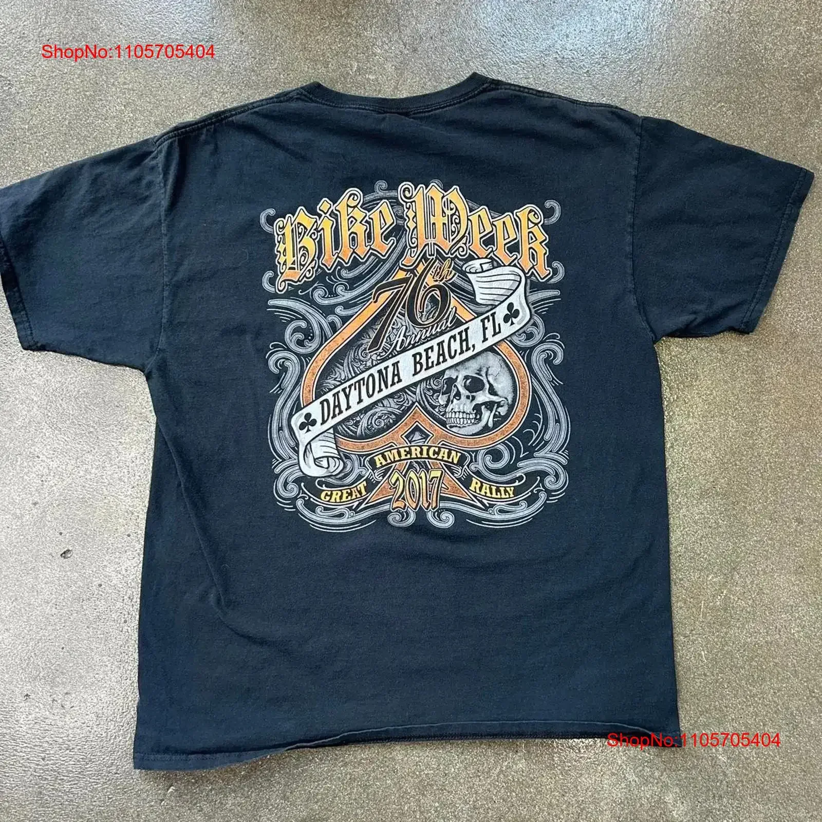 Bike Week Daytona Beach FL 2017 Black Fruit Of The Loom Mullet T Shirt long or short sleeves vintage Washed Comfortable