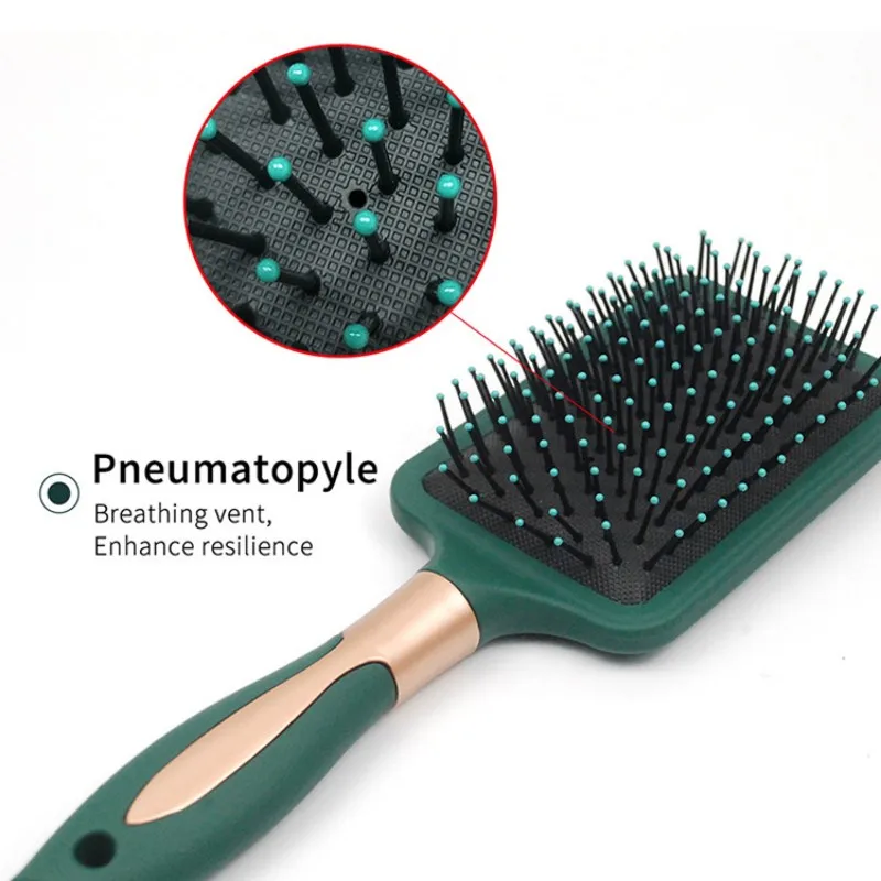 Stock Dark Green Hair Massage Comb Airbag Air Cushion Comb Wet and Dry Hair Straightening Comb