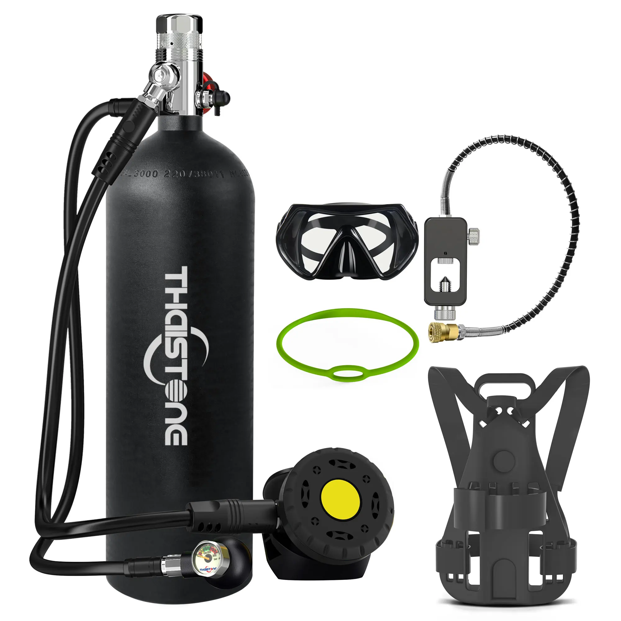 

TAIITONEE-Scuba Diving Oxygen Cylinder, 4L, 35-40Minutes, Underwater Breathing Respirator