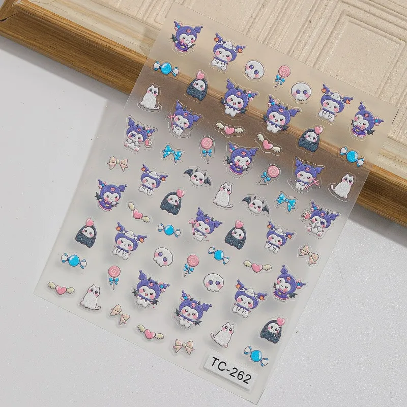 3 stücke Hallo Kitty Maniküre Aufkleber Dekoration Niedlichen Cartoon Anime Spielzeug Frauen Liefert Desktop Dekoration Student Geschenke Großhandel