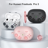 3D GamePad Cartoon Earphone Case For Huawei Freebuds Pro 3 2 4 4E 5i 6i Cover Cute Silicone Shockproof Protective Case With Hook