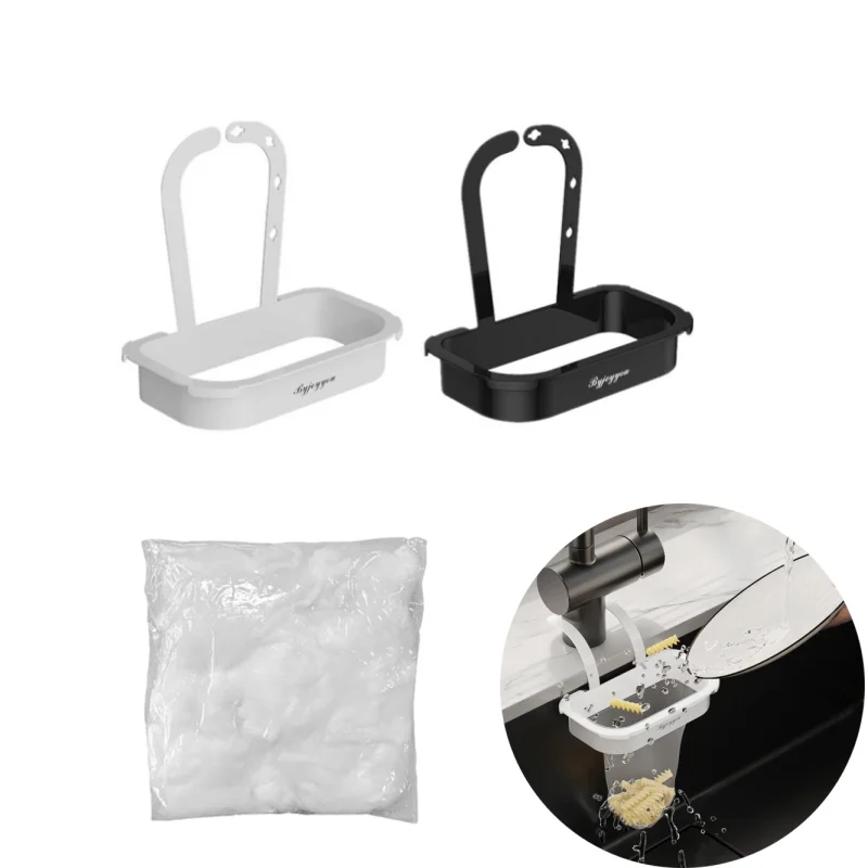 

1 шт., дренажная стойка для фильтра для кухонной раковины с 50 шт., складной сетчатый фильтр для мусора, держатель для мусора, противозасоряющийся дренажный держатель