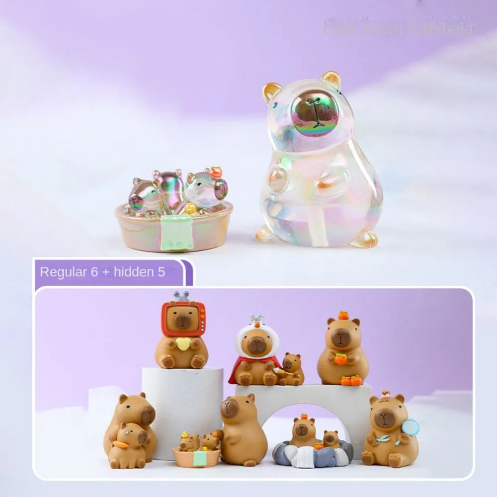 New Mini Capibara Capybara Blind Box Multicolor Car Decoration Home Decoration Animal Model Action Figures Capybara Figurine