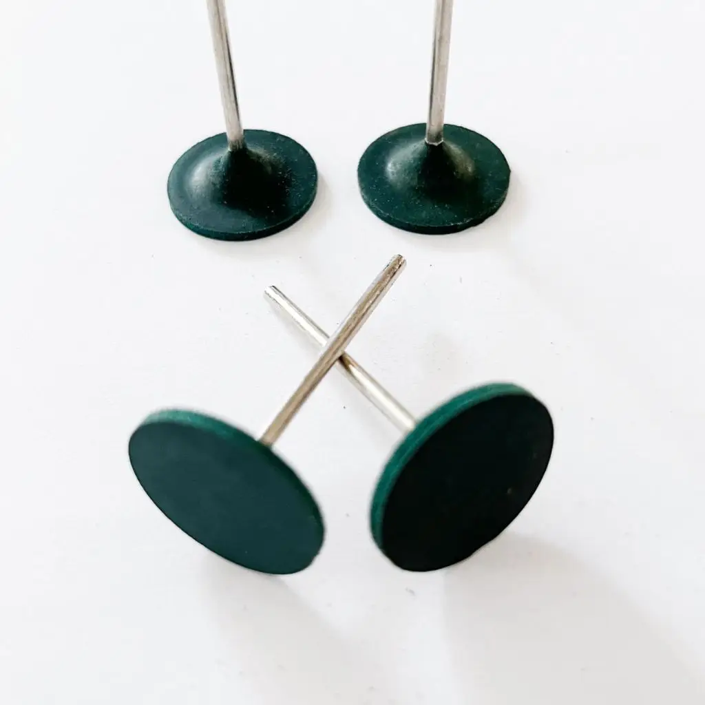 100pcs Polishing Wheel with Handle Green Rubber Wheel Special Green Silicone Wheel with Handle Wheels s