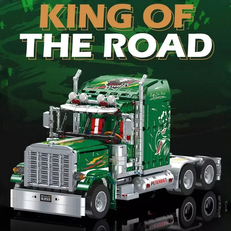 2105pcs DIY Trailer Truck Front Model Building Blocks Set Technical Educational Assembly Toy Bricks for Boys Ideal Holiday Gift