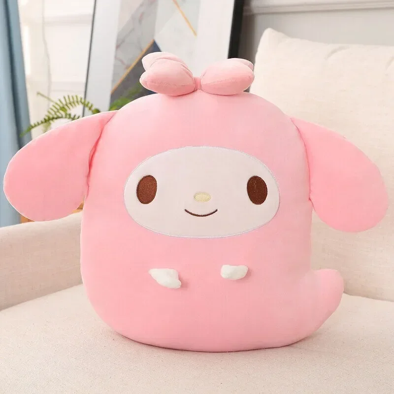Sanrio Kuromi My Melody Plush ของเล่นหมอนนุ่มน่ารักตกแต่งห้องอะนิเมะรูป Cinnamoroll เด็กของขวัญวันเกิด