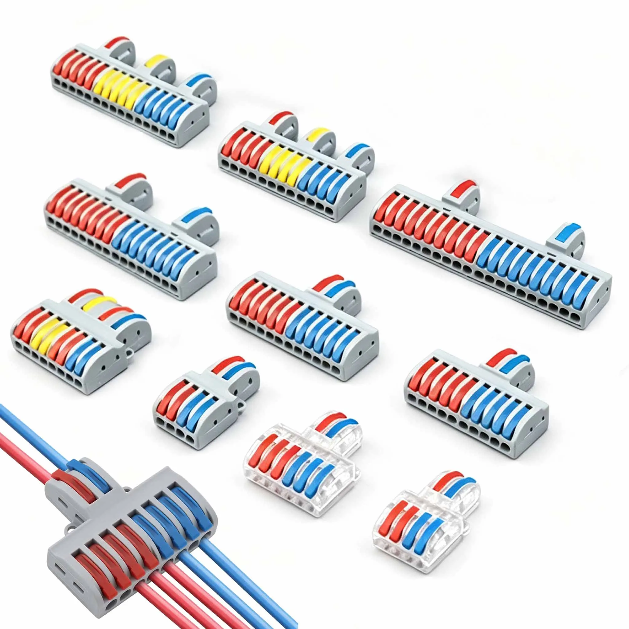5/10PCS Push-in Fast Wire Connector Universal Electrical Terminal Block Splicing Cable Connectors For Household Cable Connection