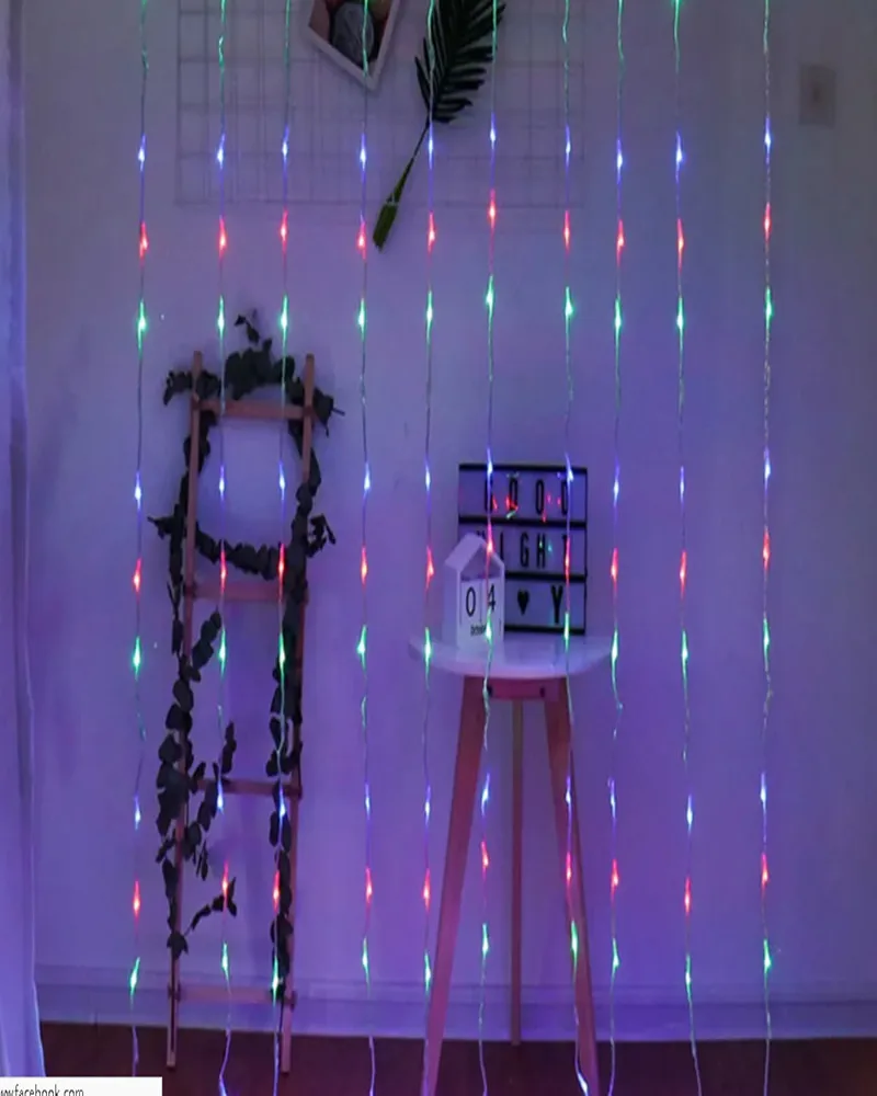 تدفق المياه يتساقط الثلج تأثير الستار الجنية سلسلة ضوء 3X6M التمرير ضوء عيد الميلاد حفل زفاف فندق نافذة شلال جليد ضوء #4