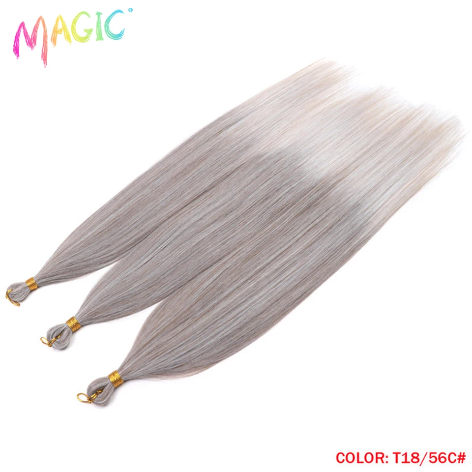 Magic Ariel Glattes Pferdehaar Synthetisches Haar 28 Zoll Haarbündel Häkelzöpfe Haarflechtung Ombre Häkelhaarverlängerungen