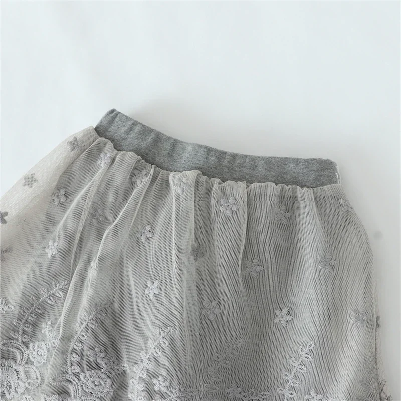 Baby Mädchen Leggings Frühling Herbst Kinder Spitzenrock-Leggings Niedliche Einfarbige Prinzessinnenkleidung 1-7 Jahre Kinderhosen – Detail 15