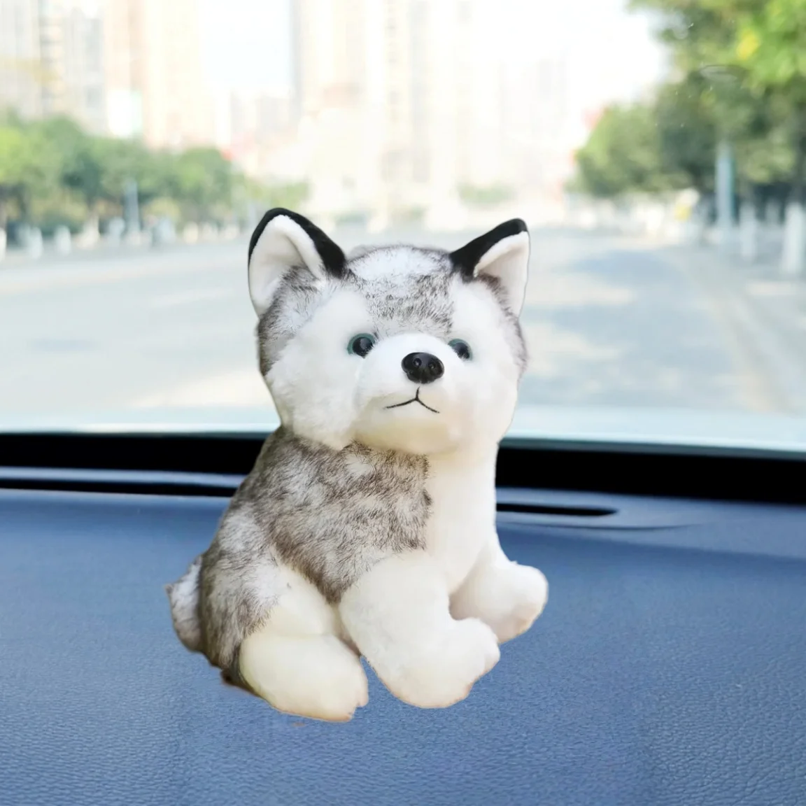 Peluche de cachorro Kawaii, simulación de Husky, lindo peluche de perro Husky, muñeco de peluche, juguetes para niños, regalo de Navidad, regalo de cumpleaños