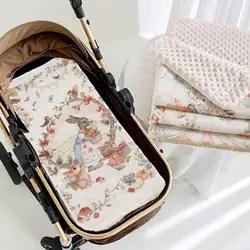 Baby Strollers Pad Pram Carrage Cushion Dubbelzijdige matras Matras Positiestoel Voering Strollers kussen met bedrukt patroon