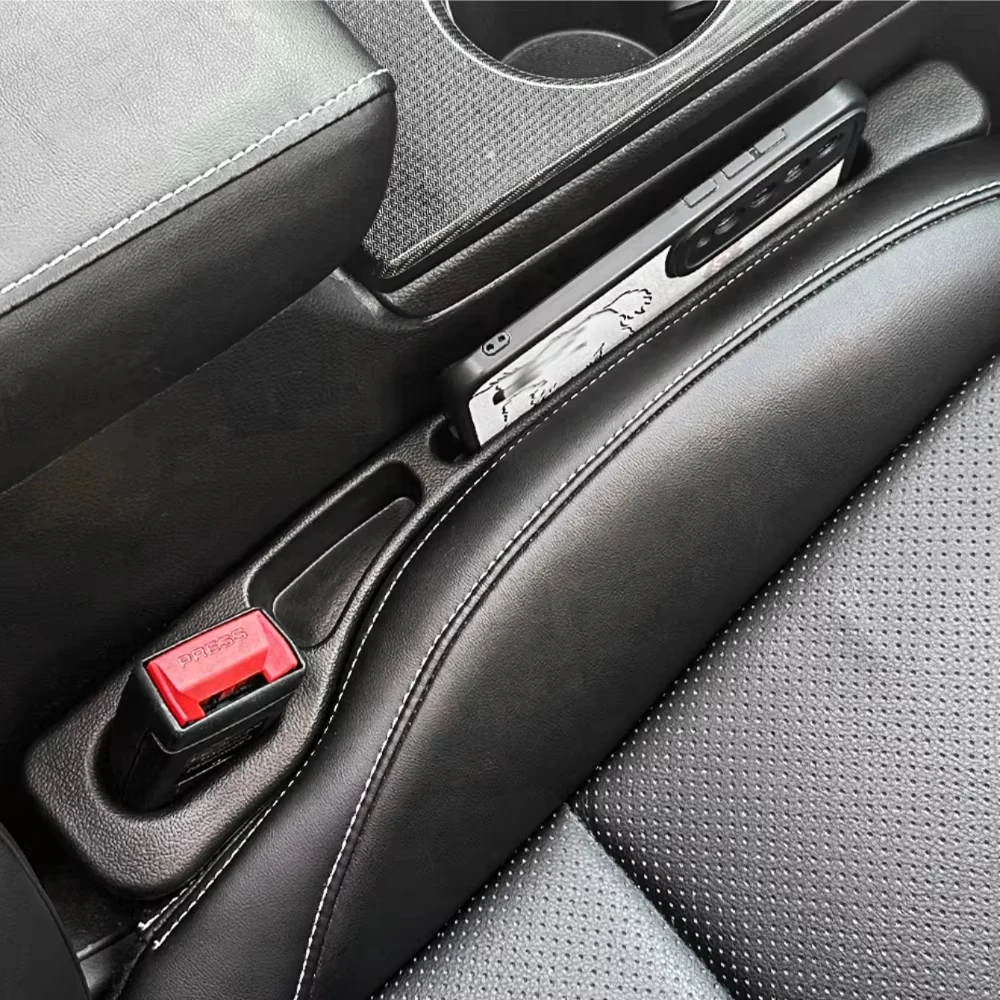 2Pcs Car Seat Gap Filler Seat Crevice Storage Box Bag Between Seats Console Organizer Decoration Interior Auto Accessories image 4
