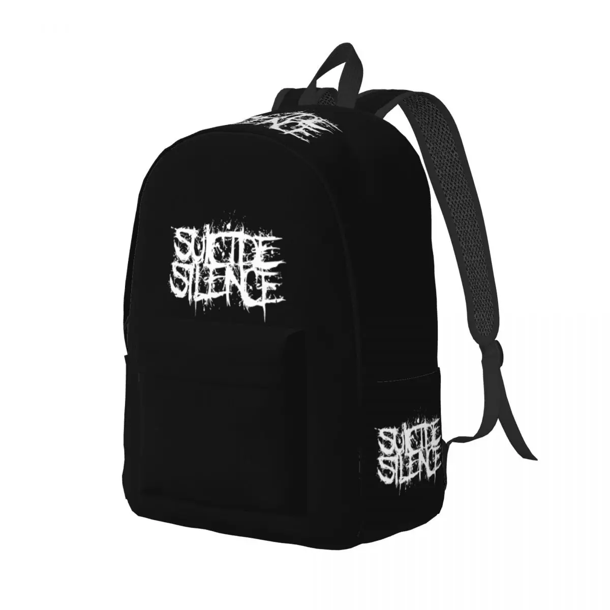 Mochila leve Suicide Silence para homens e mulheres, música rock metal, bolsa de ombro de faculdade, escola secundária, mochila de trabalho