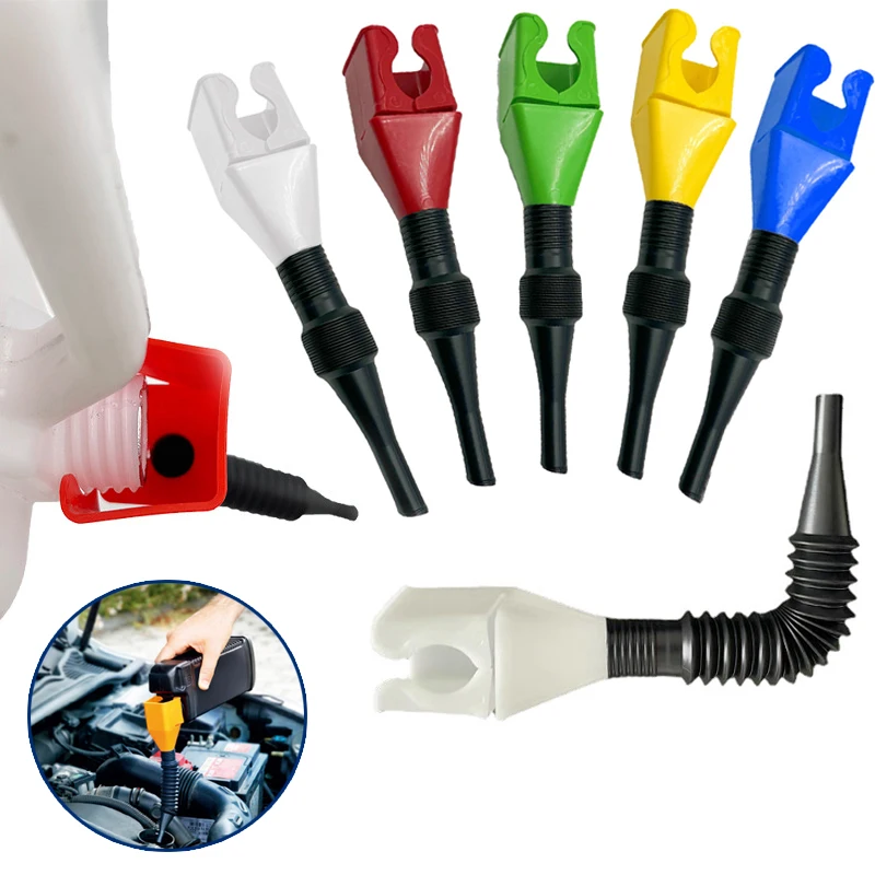 Plastic Car Motorcycle Refueling Gasoline Engine Funnel Oil Funnel Transfer Tools Filter Portable Hose Funnel Auto Accessories