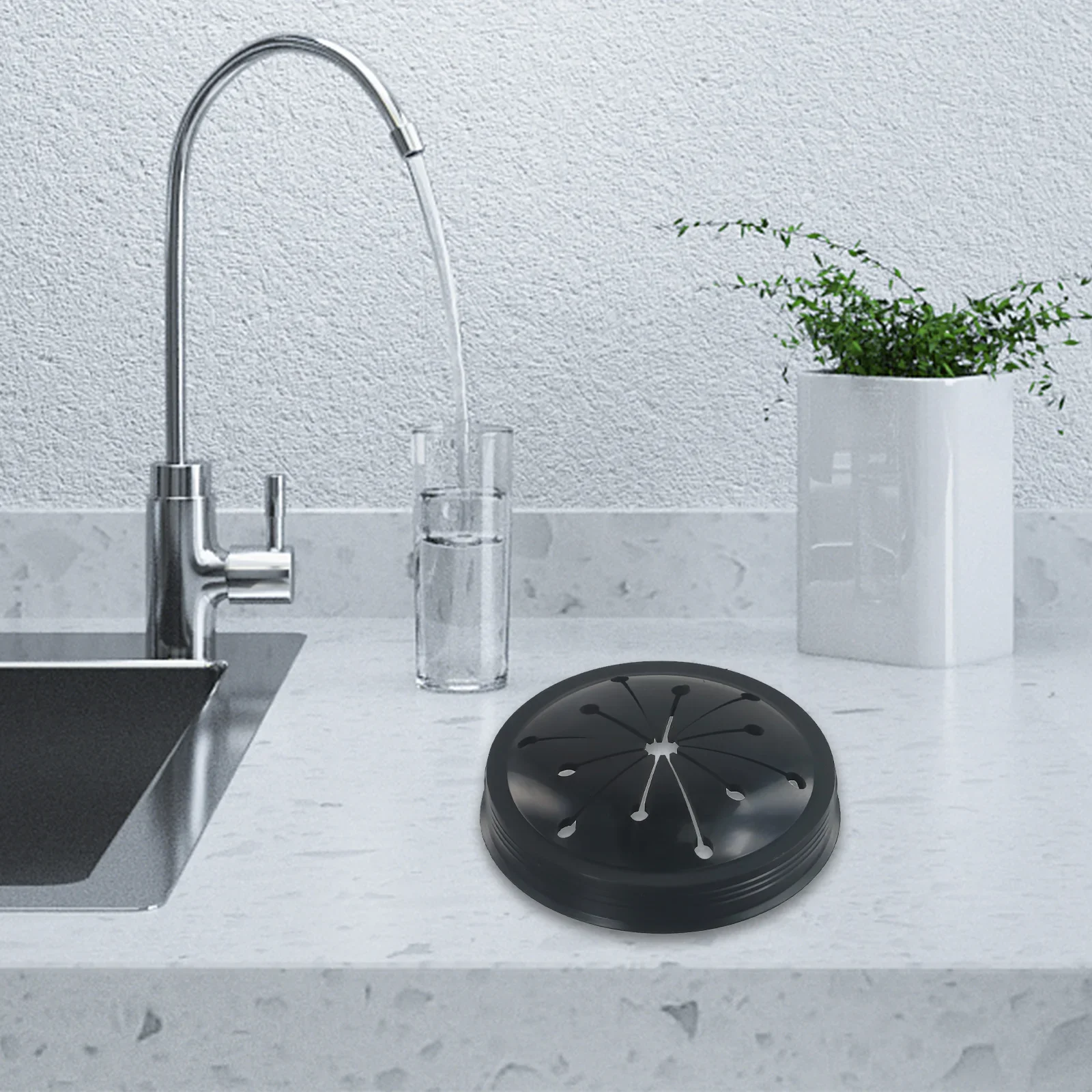 Black Food Waste Processor Splash Proof Ring Sealing Plug Kitchen Waste Shredder Part Rubber Sink Garbage Disposal Home Reusable