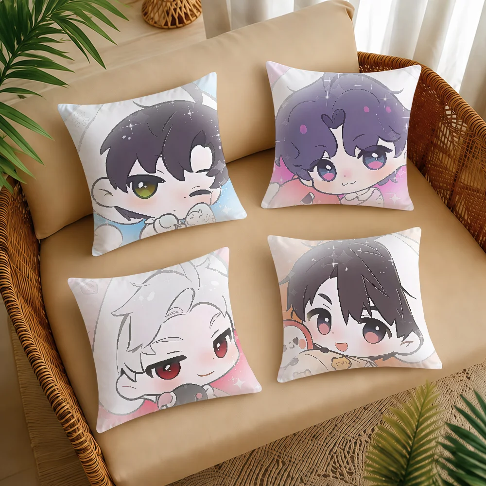 Love And Deepspace Pajamas Cute Cushion Cover Square Decorative Throw Pillow Case Sofa Bed Living Room Anniversary Gifts