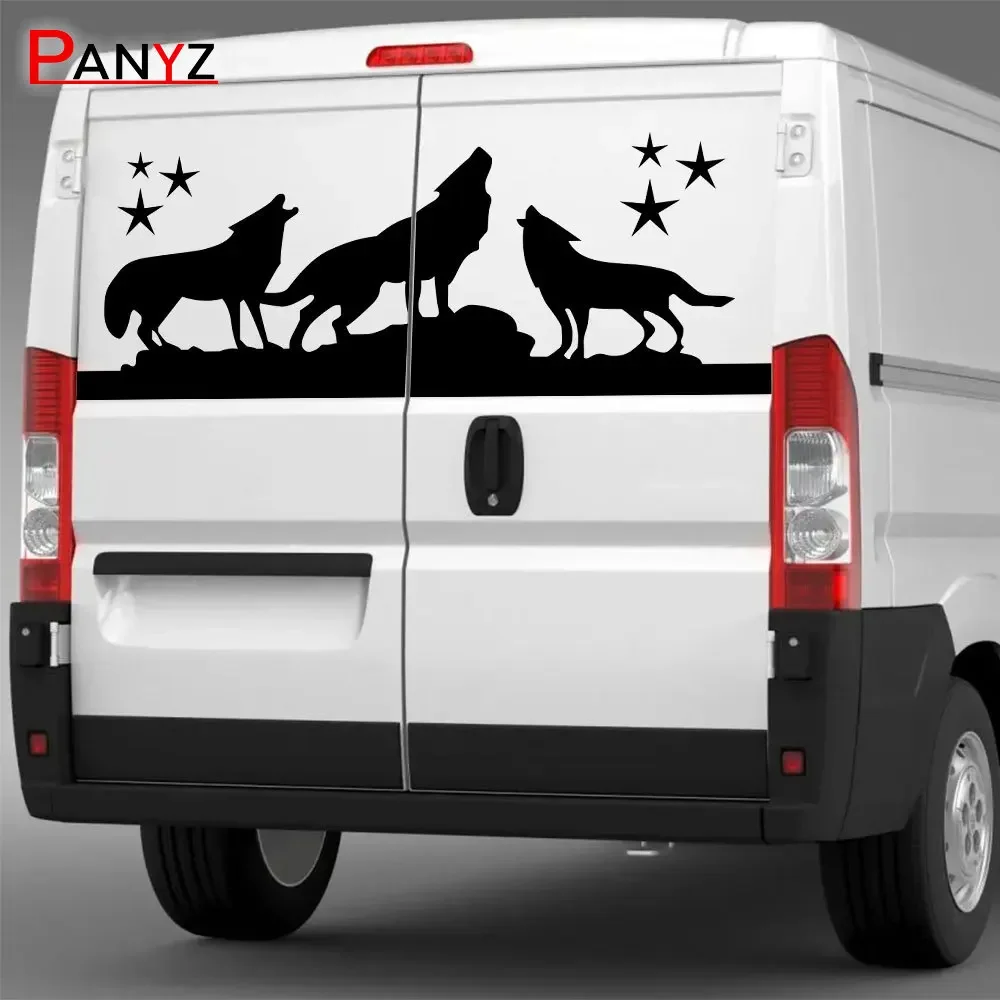 

Car Rear Door Stickers For Peugeot Boxer Citroen Jumper Fiat Ducato Accessories Camper Van Motorhome Wolf Graphics Vinyl Decals