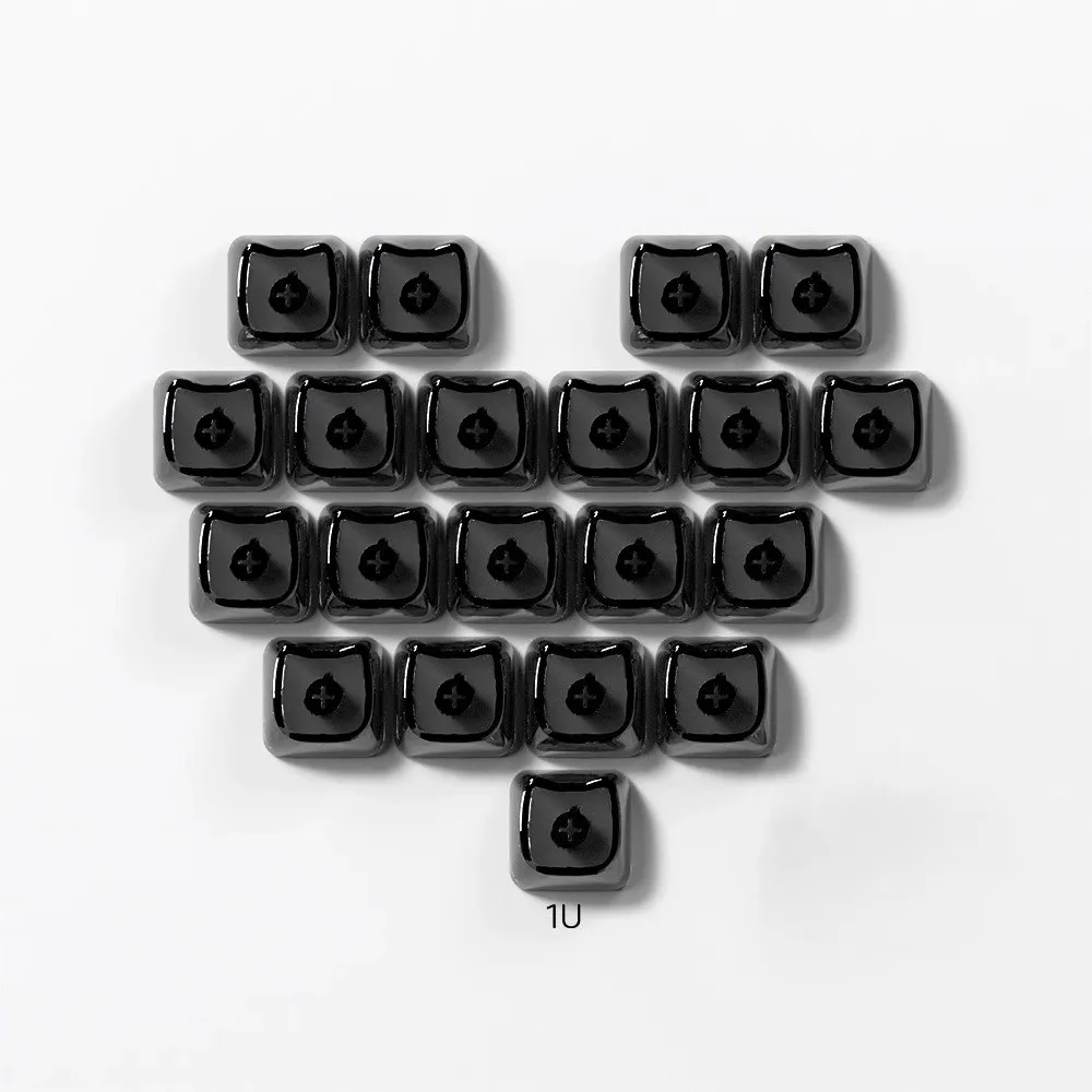10Pcs New Transparent Cat Shaped Keycaps 1U Cartoon MAO Profile Keycaps PBT Blank Key Caps For MX Switch Keyboard