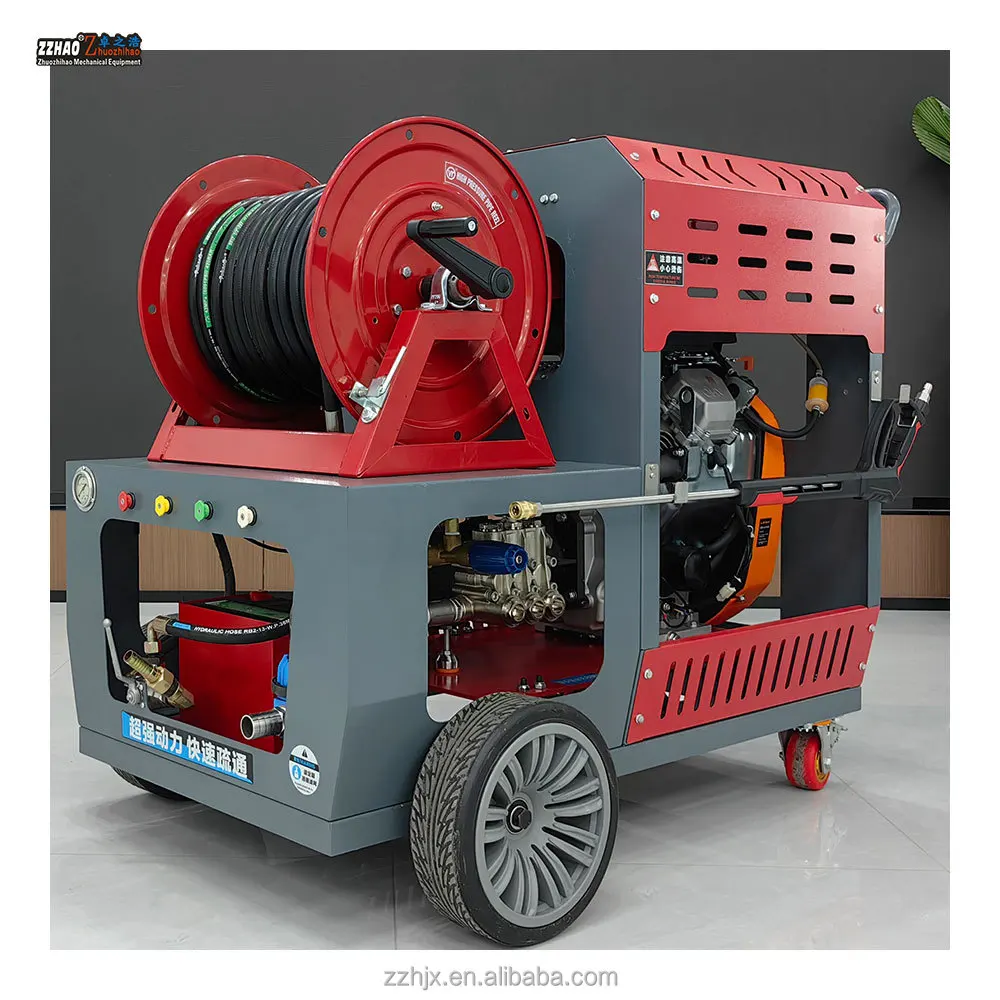 

OEM 200 бар 84LPM промышленный насос канализационная труба 37HP газовая мойка высокого давления очиститель отсека воды машина для очистки сливных труб