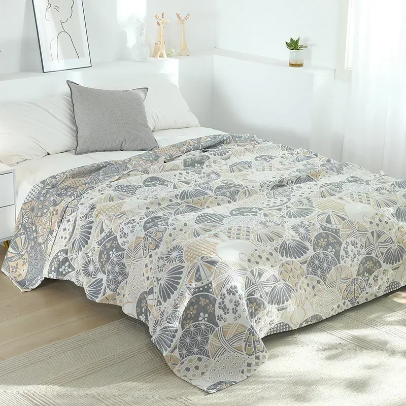 New Japanese Throw Blanket for Beds Cotton Gauze Boho Decor Sofa Towel Kawaii Blanket Comfortable Leisure Bed Spread Sheets