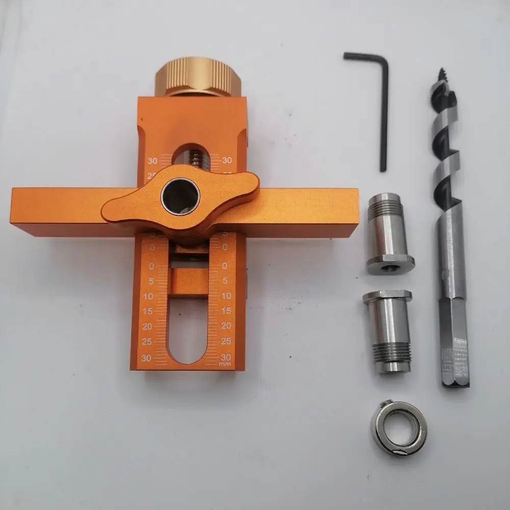 Cabinet Door Drilling Guide Tool Aluminum Alloy Positioning Jig Professional Mounting Helper For Precise Hinge Alignment