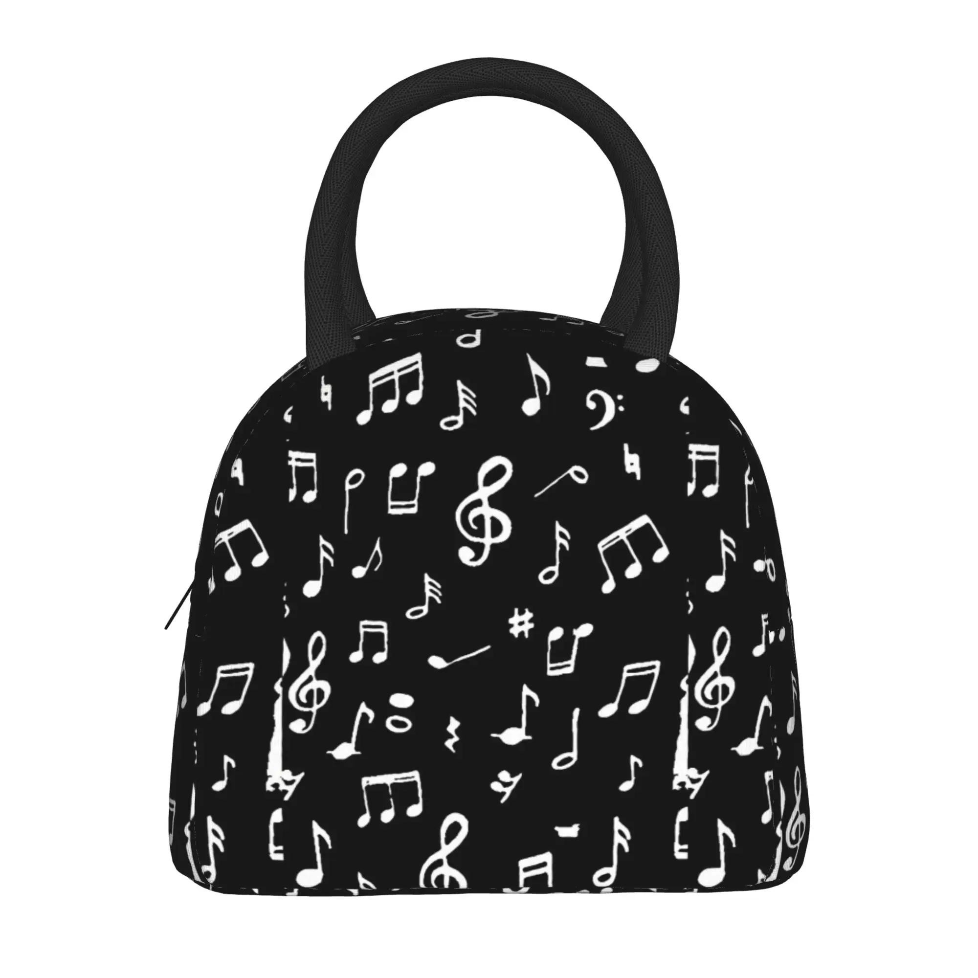 Personalized Piano Mochilas Mujer Polka Dot Print Lunch Bag For Men Custom Lunch Box Casual Cooler Bag Thermal Tote Handbags