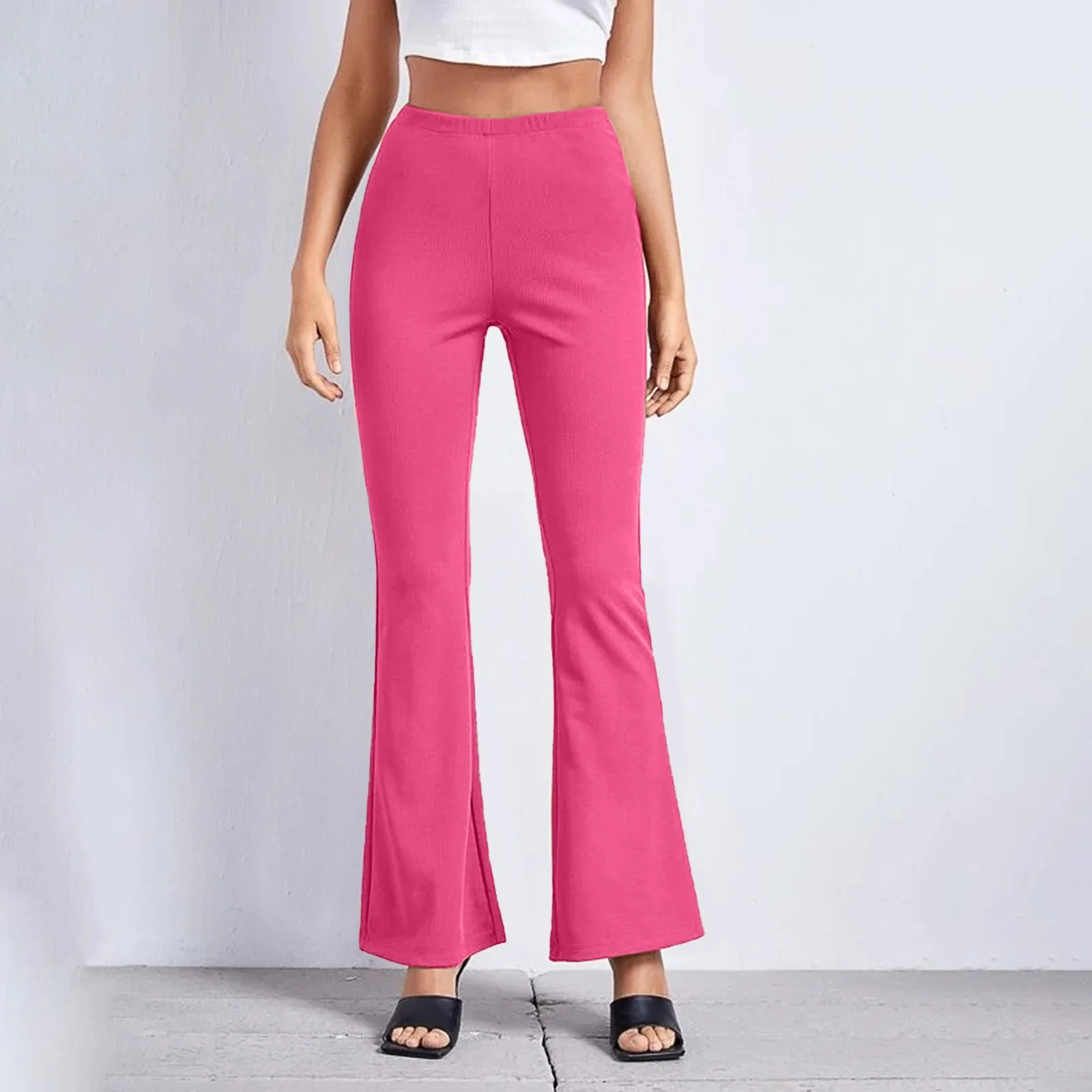 رقيقة أحادية اللون تناسب ضئيلة مطاطا السراويل مضيئة ، الرياضة الترفيهية واليوغا السراويل التدريب ، الأوروبي والأمريكية ، الربيع والصيف #3