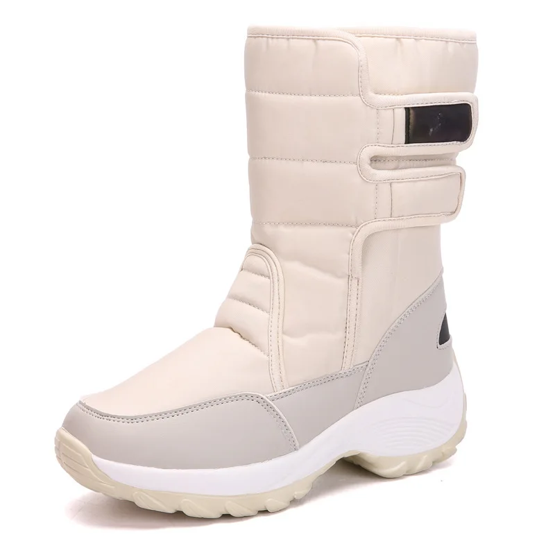 CINESSD-Botas de nieve cálidas para mujer, botines de algodón impermeables para exteriores, de felpa, cómodas, altas, invierno, 2023