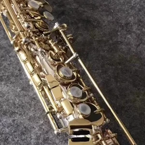 Yeni varış 1100sgq jüpıter soprano saksafon düz bölünmüş nikel kaplama gümüş, b düz, yazılı standart caz enstrüman 6 Büyük satış, tenor saksafon, soprano doğrudan jüpiter'e - №4