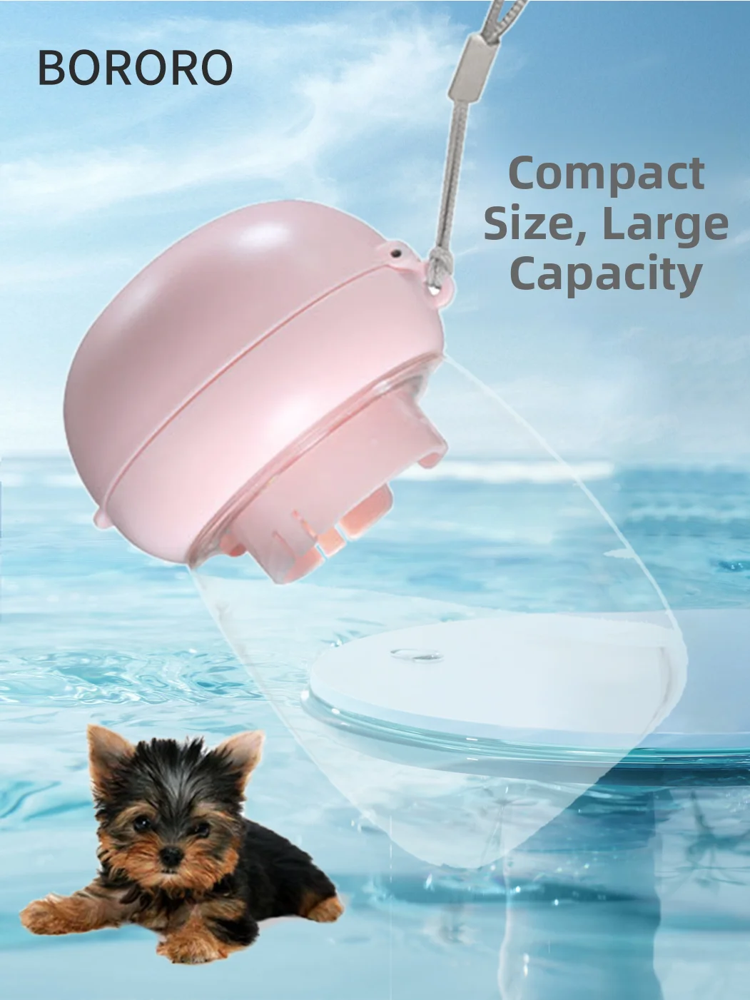 

Portable Pet Water Bottle for Outdoor Use Dog Drinking Cup Water Feeder Bottle BORORO Brand Universal for Cats And Dogs