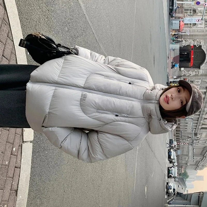Trends Puffer Jacket Warmth Winter Jacket Women's Parkas Hooded Zipper Quilted Jacket Stylish Winter Clothing Women Trench Coat