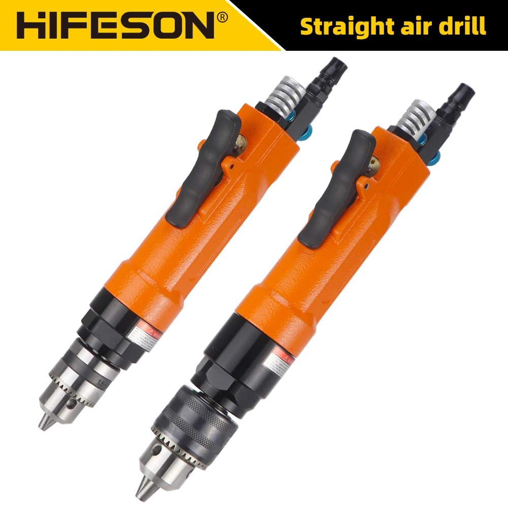 Industrial Grade Straight Pneumatic Drill Large torque three-jaw chuck Positive and Negative 1/2 Wire Punching 3/8