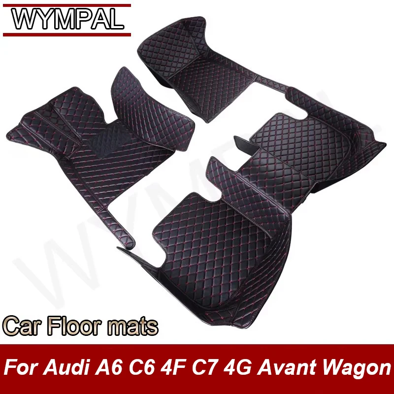 Car Floor Mats For Audi A6 C6 4F C7 4G Avant Wagon 2007~2018 Luxury Leather Mat Anti Dirt Pad Durable pet Accessories