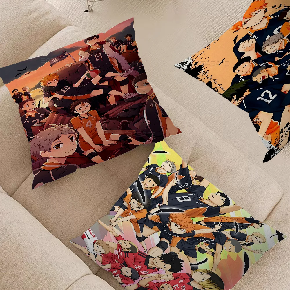 Japanese Cartoon Haikyuu Personalized Pillow Dust Cover Bedroom Kids Party Decoration Pillowcase Birthday Children Gift